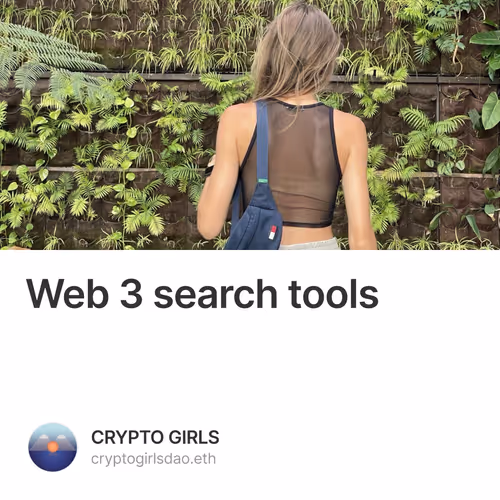 Web 3 search tools