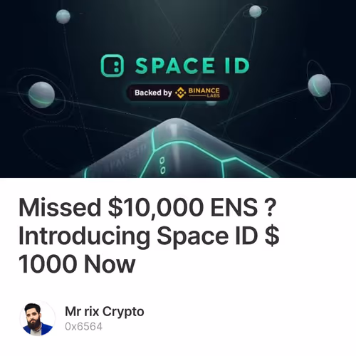 Missed $10,000 ENS ?Introducing Space ID $1000 Now