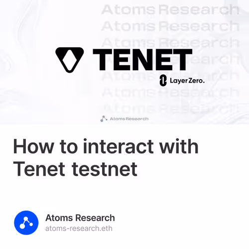How to interact with Tenet testnet