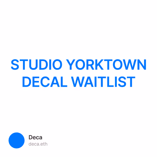 STUDIO YORKTOWN DECAL WAITLIST