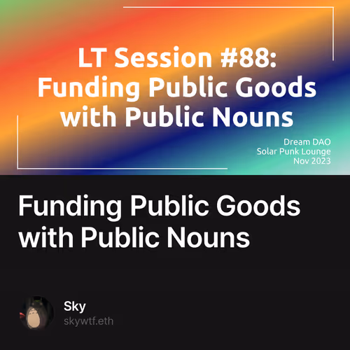 Funding Public Goods with Public Nouns