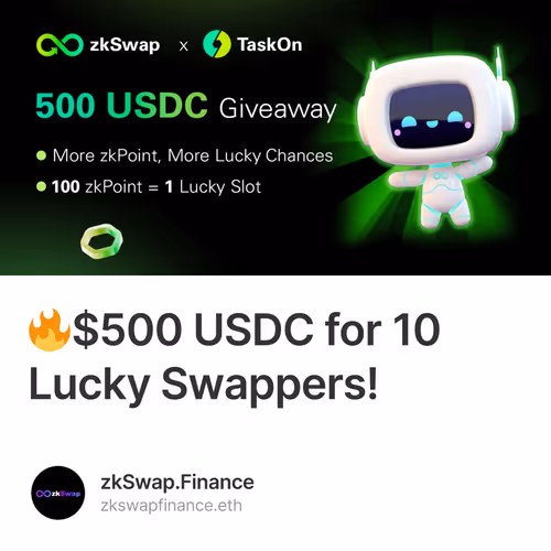🔥$500 USDC for 10 Lucky Swappers!