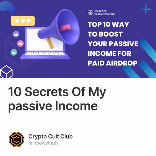 10 Secrets Of My passive Income