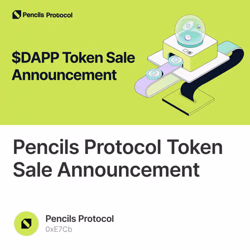 Pencils Protocol Token Sale Announcement