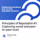 Principles of Reputation #1: Capturing social and peer-to-peer trust