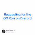 Requesting for the OG Role on Discord