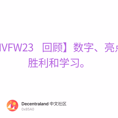 【MVFW23 回顾】数字、亮点、胜利和学习。