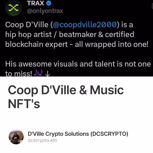 Coop D'Ville & Music NFT's (Mirror.xyz article)