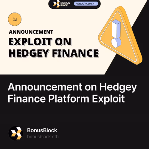 Announcement on Hedgey Finance Platform Exploit