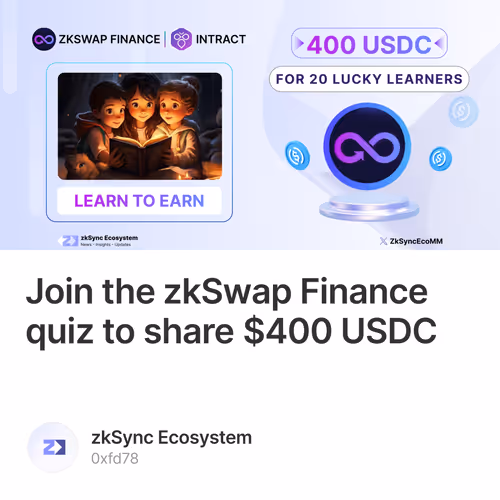 Join the zkSwap Finance quiz to share $400 USDC