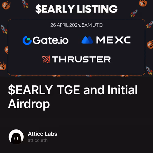 $EARLY TGE and Initial Airdrop