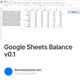 Google Sheets Balance v0.1