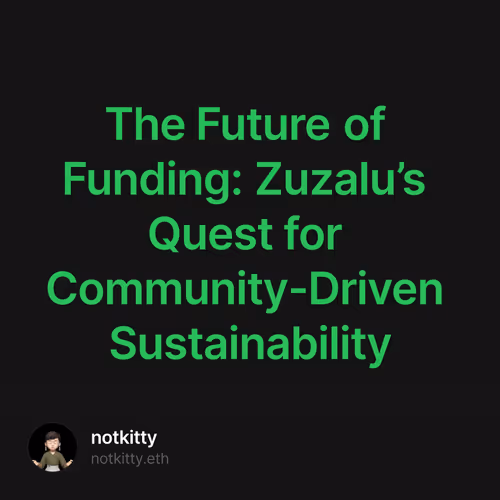 The Future of Funding: Zuzalu’s Quest for Community-Driven Sustainability