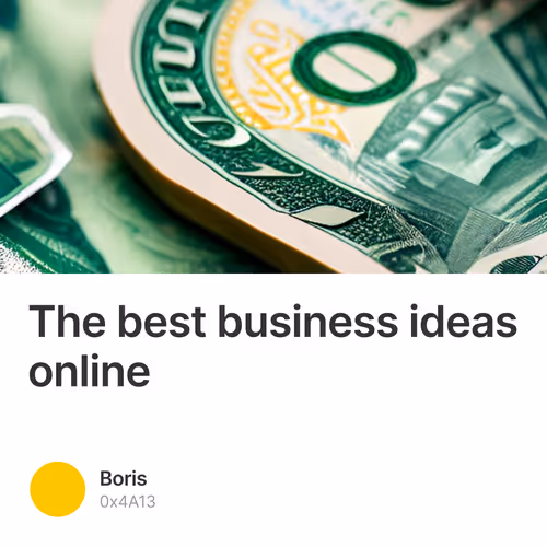 The best business ideas online