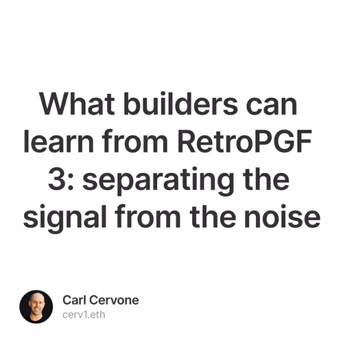 What builders can learn from RetroPGF 3: separating the signal from the noise