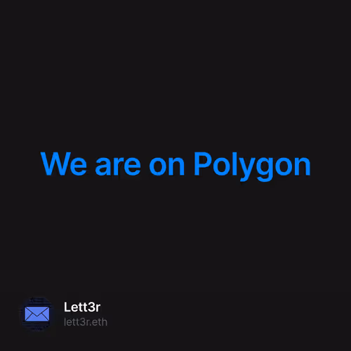 We are on Polygon