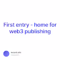 First entry - home for web3 publishing