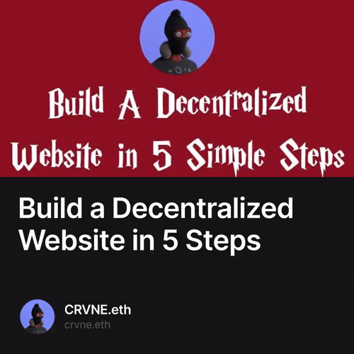 Build a Decentralized Website in 5 Steps