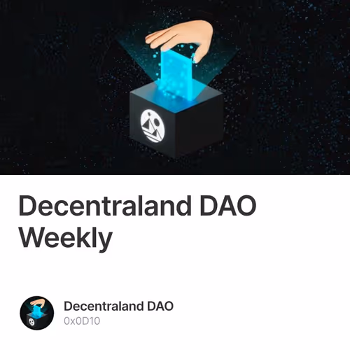 Decentraland DAO Weekly V2