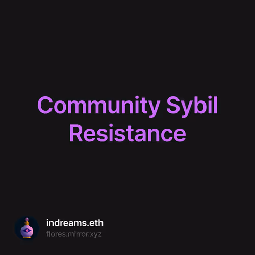 Community Sybil Resistance