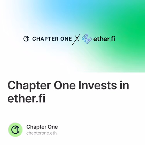 Chapter One Invests in ether.fi