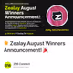 🌟 Zealay August Winners Announcement! 🎉