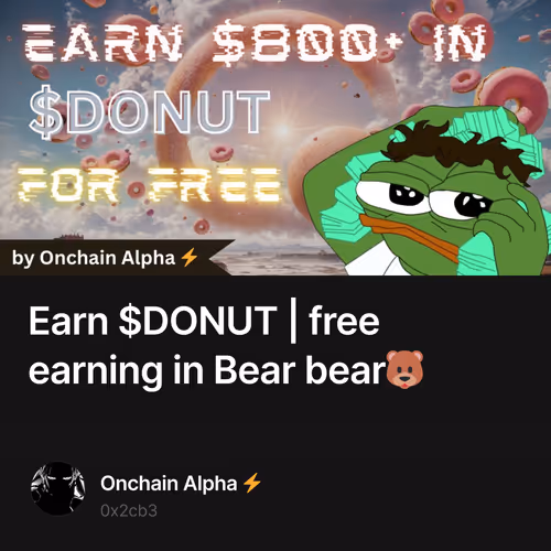 Earn $DONUT | free earning in Bear bear🐻