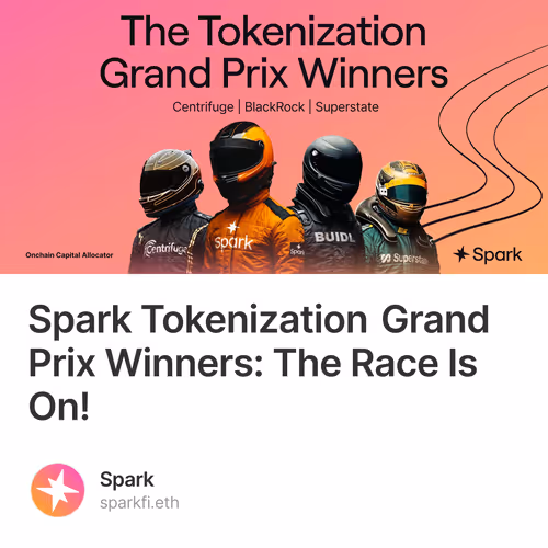 Spark Tokenization Grand Prix Winners: The Race Is On!