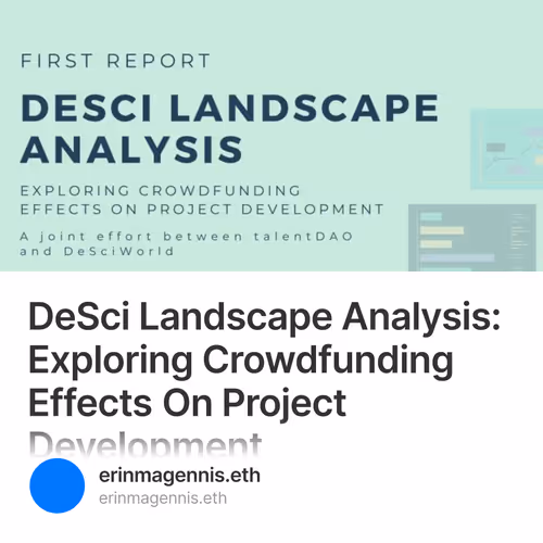 DeSci Landscape Analysis: Exploring Crowdfunding Effects On Project Development
