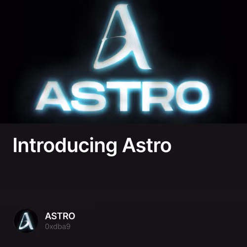 Introducing Astro