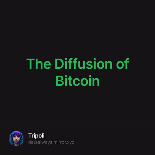 The Diffusion of Bitcoin