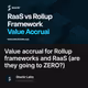 Value accrual for Rollup frameworks and RaaS (are they going to ZERO?)