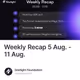 Weekly Recap 5 Aug. - 11 Aug.