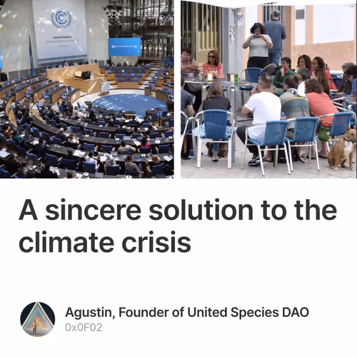 A sincere solution to the climate crisis