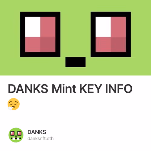 DANKS Mint KEY INFO😮‍💨