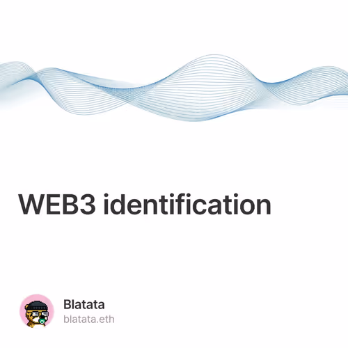 WEB3 identification