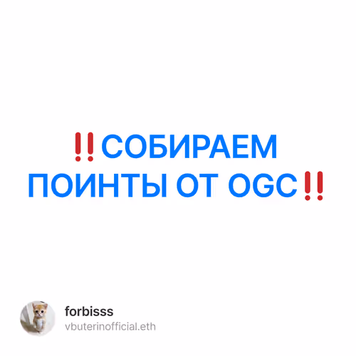 ‼️СОБИРАЕМ ПОИНТЫ ОТ OGC‼️