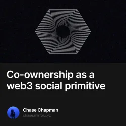 Co-ownership as a web3 social primitive 269/333