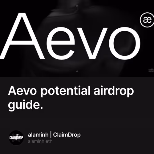Aevo potential airdrop guide.