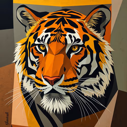Cubist Tigers Optimism