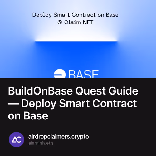 BuildOnBase Quest Guide — Deploy Smart Contract on Base