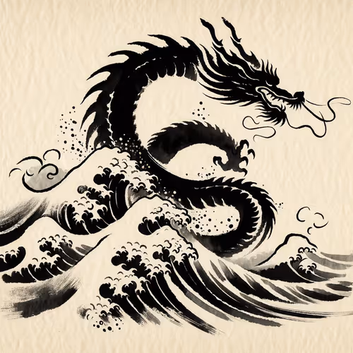 Dragon colored paper