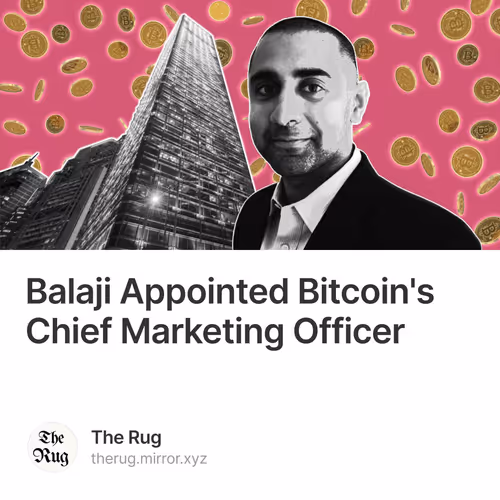 Balaji Appointed Bitcoin's Chief Marketing Officer