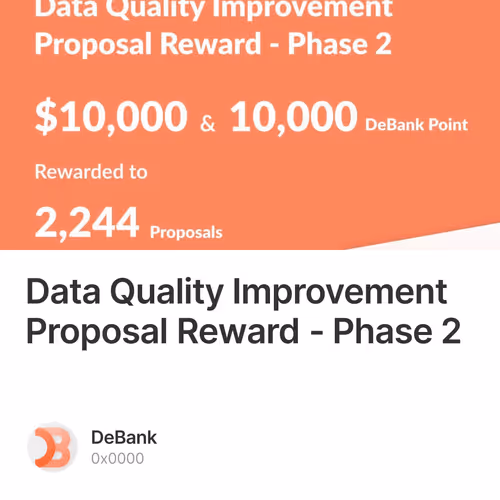 Data Quality Improvement Proposal Reward - Phase 2