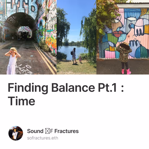 Finding Balance Pt.1 : Time