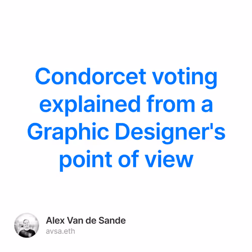 Condorcet voting explained from a Graphic Designer's point of view