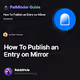 How To Publish an Entry on Mirror