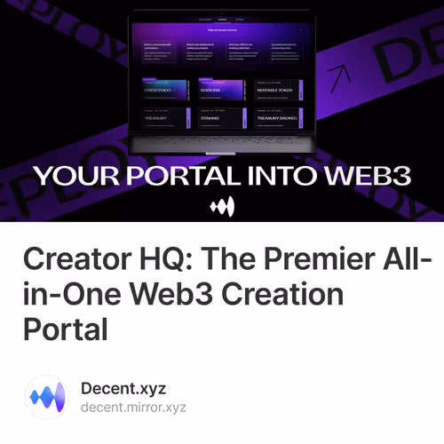 Creator HQ: The Premier All-in-One Web3 Creation Portal