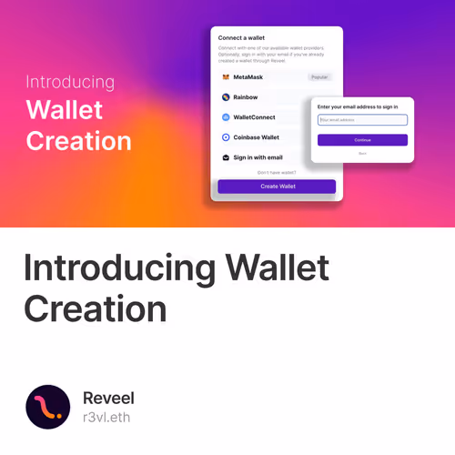 Introducing Wallet Creation
