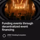 Funding events through decentralized event financing